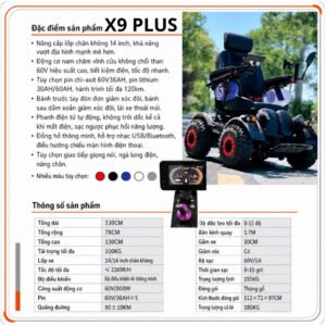 Xe lăn điện X9 plus
