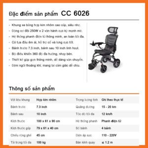 Xe lăn điện CC 6026